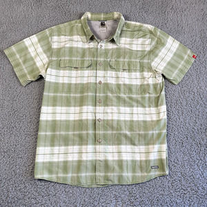 The North Face Shirt Men's XL Green Plaid Vapor Wick‎ Vented Fishing Outdoor